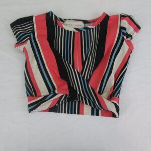 Glitter Girl Crop Top Girls 4 Stripe